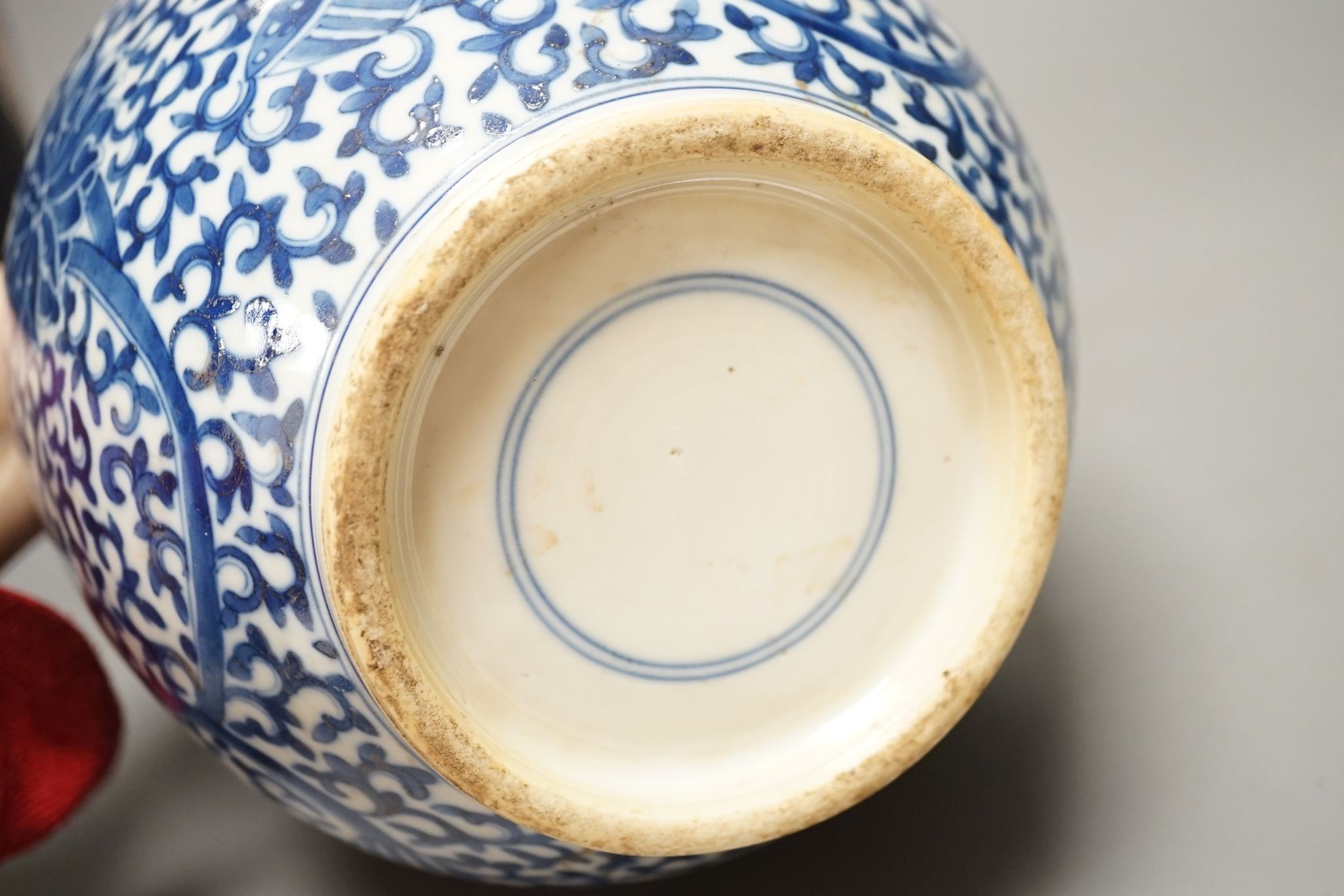 A Chinese blue and white bottle vase, 36cm